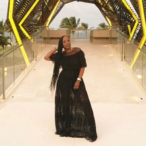 Black lace dress. Worn once